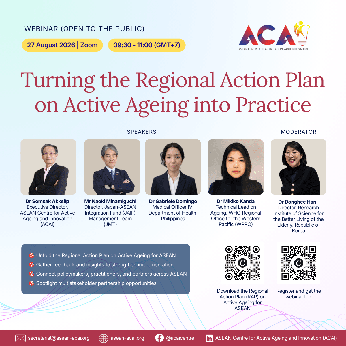 ACAI WEBINAR: Turning the Regional Action Plan on Active Ageing into Practice